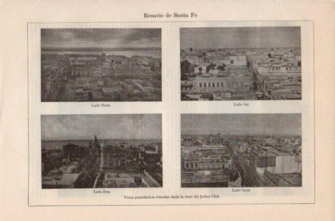 LAMINA V41775: Vistas de Rosario de Santa Fe desde la torre del Jockey Club