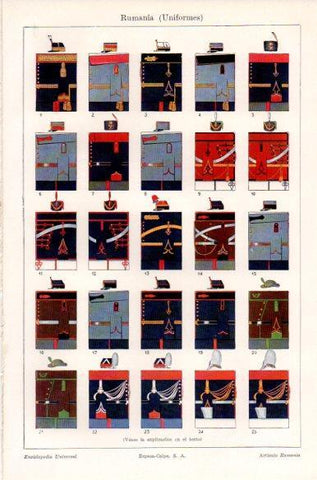 LAMINA V41844: Uniformes de Rumania