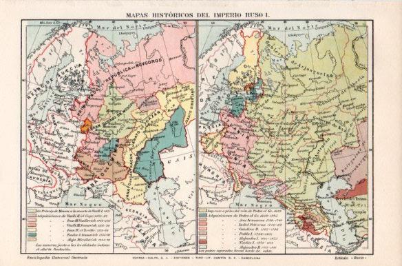 LAMINA V41860: Mapas historicos del Imperio Ruso