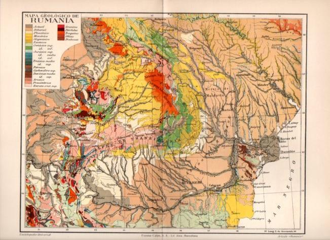 LAMINA V41877: Mapa geologico de Rumania