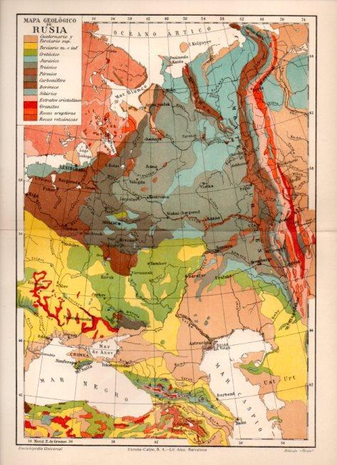 LAMINA V41875: Mapa geologico de Rusia