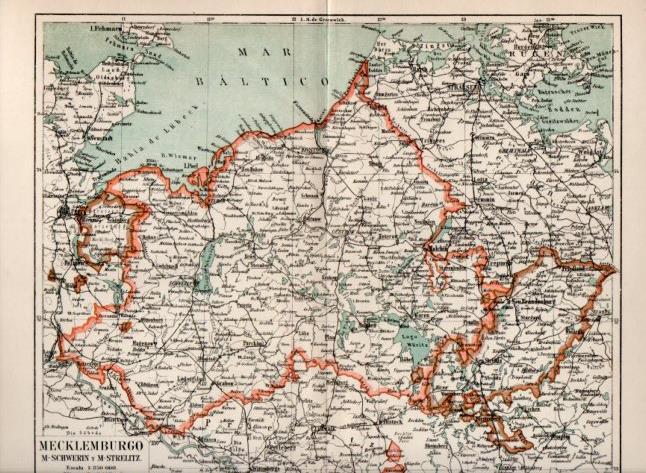 LAMINA V41872: Mapa de Mecklemburgo