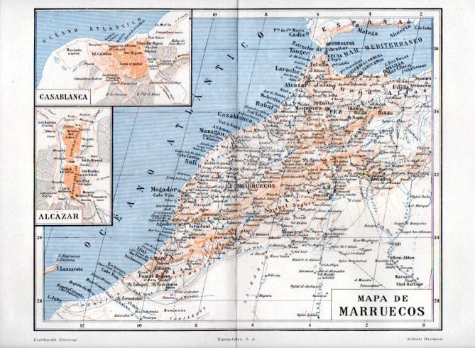 LAMINA V41870: Mapa de Marruecos
