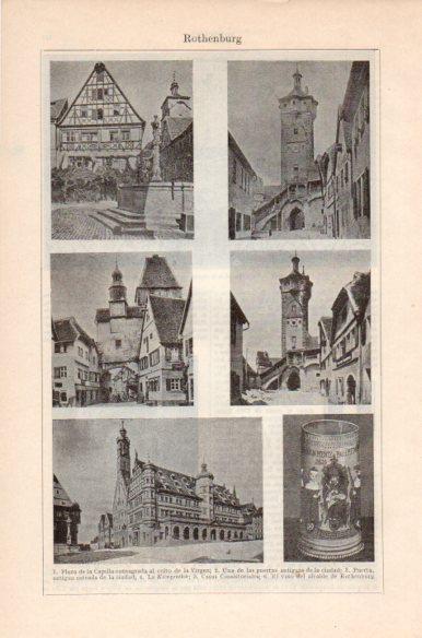 LAMINA V41791: Edificios en Rothenburg