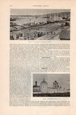 LAMINA V41785: Vista general y el Kremlin de Rostov