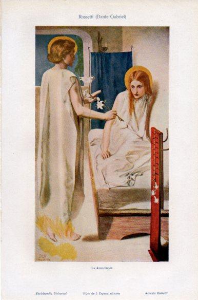 LAMINA V41783: La Anunciacion por Dante G. Rossetti
