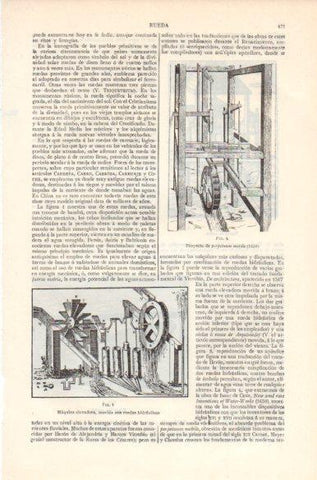 LAMINA V41821: Maquina elevadora movida con ruedas hidraulicas