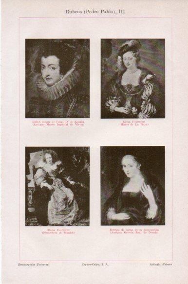 LAMINA V41812: Retratos de mujer por Rubens