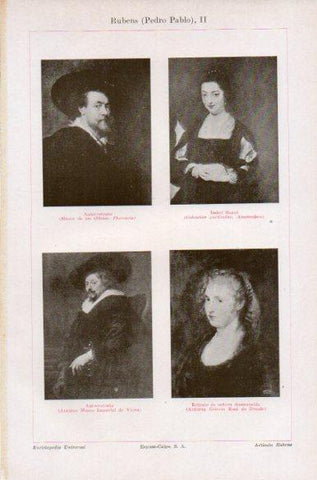 LAMINA V41810: Retratos varios por Rubens