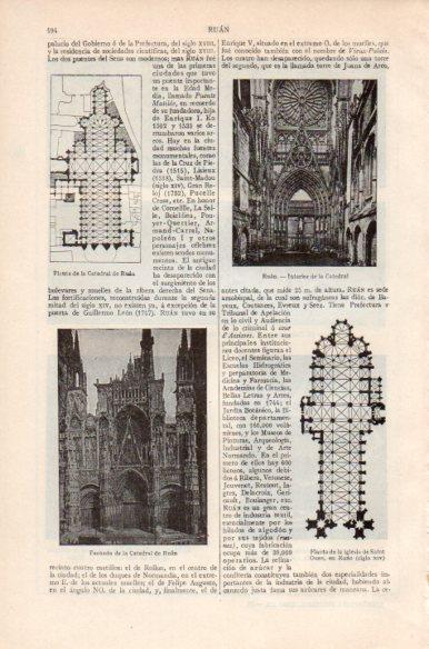 LAMINA V41806: Catedral de Ruan, Francia