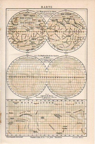 LAMINA V41508: Marte mapa general