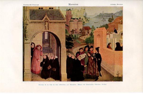 LAMINA V41498: Escenas de la vida de San Albertino por Marmion