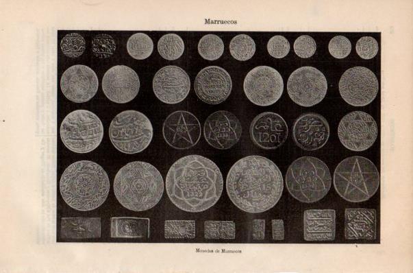 LAMINA V41494: Monedas de Marruecos