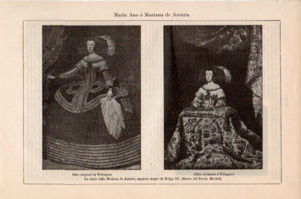 LAMINA V41492: Reina Maria de Austria por Velazquez
