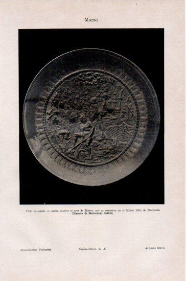 LAMINA V41530: Plato alusivo al mes de Marzo, Museo Pitti