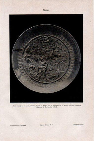 LAMINA V41530: Plato alusivo al mes de Marzo, Museo Pitti