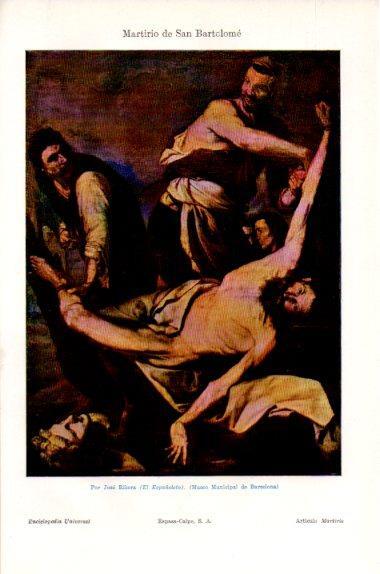 LAMINA V41526: Martirio de San Bartolome por Jose Ribera