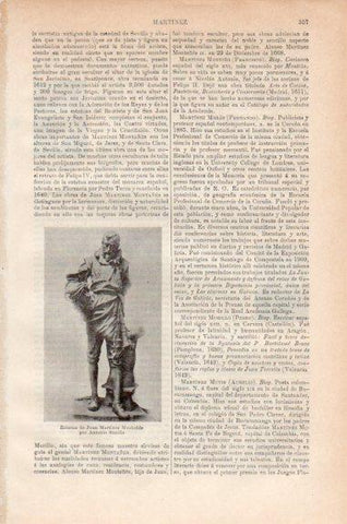 LAMINA V41522: Estatua de J. Martinez Montañes por Antonio Susillo
