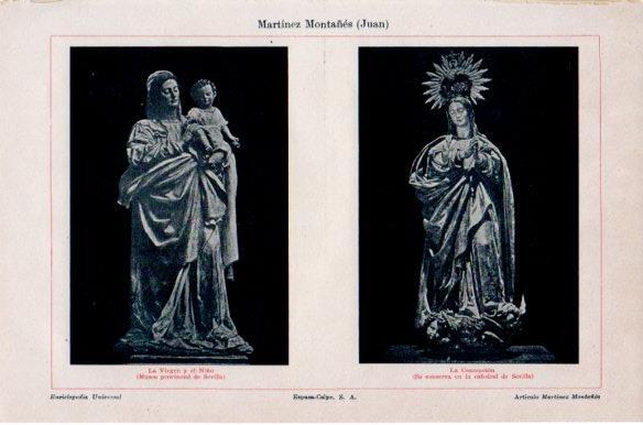 LAMINA V41521: La Virgen y el Niño y La Concepcion por J. Martinez Montañes