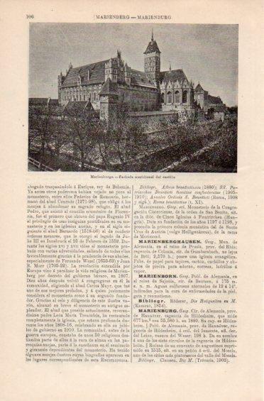 LAMINA V41456: Castillo de Marienburgo, Alemania
