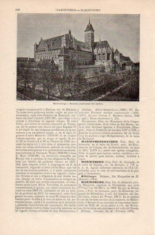 LAMINA V41456: Castillo de Marienburgo, Alemania