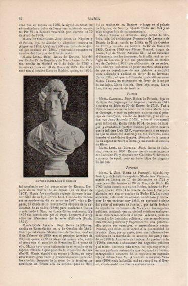 LAMINA V41452: Reina Maria Luisa de Napoles busto