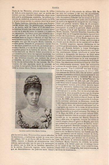 LAMINA V41448: La reina doña Maria Cristina