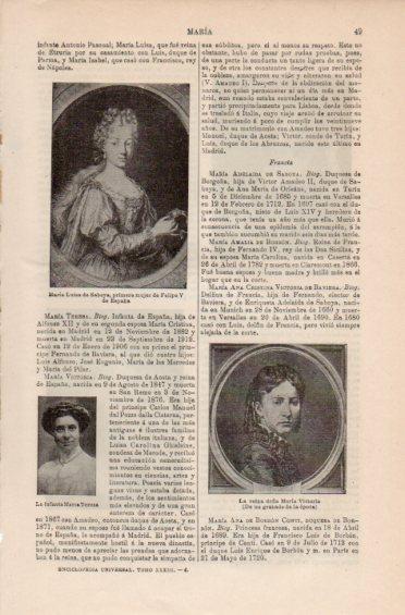LAMINA V41447: Maria Luisa de Savoya esposa de Felipe V