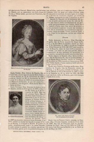LAMINA V41447: Maria Luisa de Savoya esposa de Felipe V