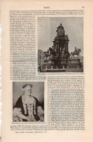 LAMINA V41441: Monumento a Maria Teresa por Hasenauer, Viena