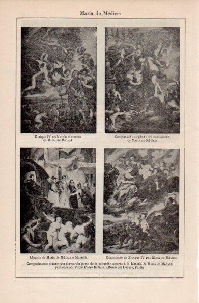 LAMINA V41483: Maria de Medicis composiciones decorativas por Rubens
