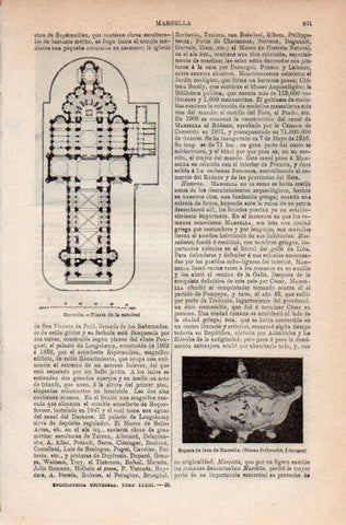 LAMINA V41481: Planta de la Catedral de Marsella