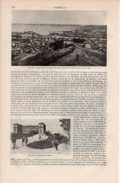 LAMINA V41480: Vista de la ciudad y los puertos de Marsella