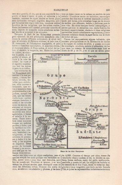 LAMINA V41472: Mapa de las Islas Marquesas