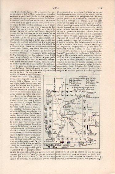 LAMINA V41609: Plano de la Mezquita de La Meca