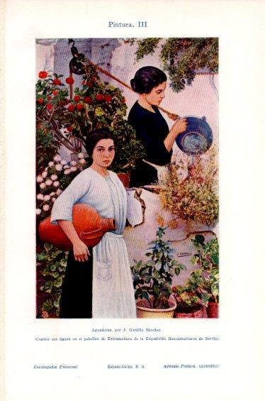 LAMINA V41654: Aguadores por J. Gordillo Sanchez