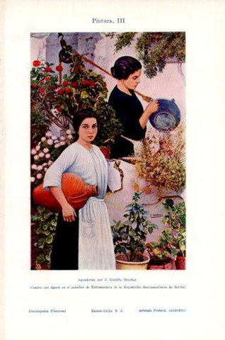 LAMINA V41654: Aguadores por J. Gordillo Sanchez