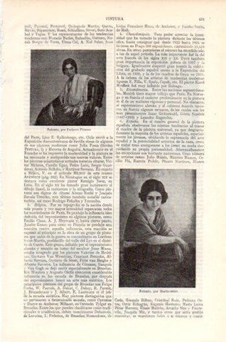 LAMINA V41650: Retrato por Pachecho Picasso y Marinowska