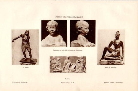 LAMINA V41643: Esculturas por I. Pinazo Martinez