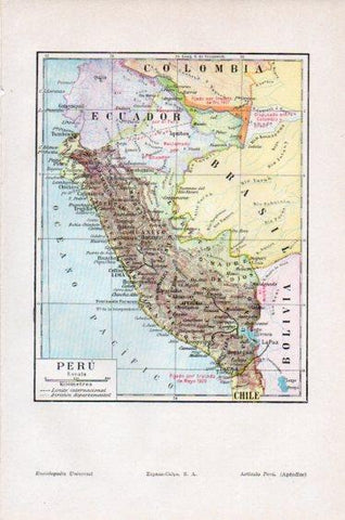 LAMINA V41633: Mapa de Peru