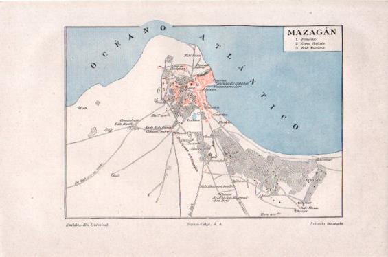 LAMINA V41604: Plano de Mazagan, Marruecos