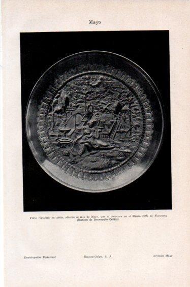 LAMINA V41601: Plato representado al mes de Mayo, Galeria Pitti Florencia