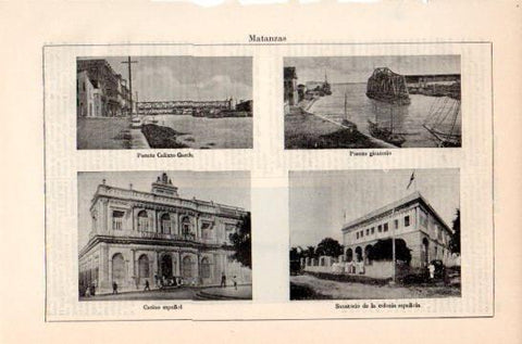 LAMINA V41563: Vistas varias de Matanzas, Cuba