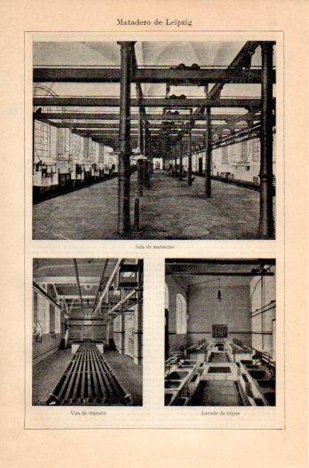 LAMINA V41555: Salas del Matadero de Leipzig