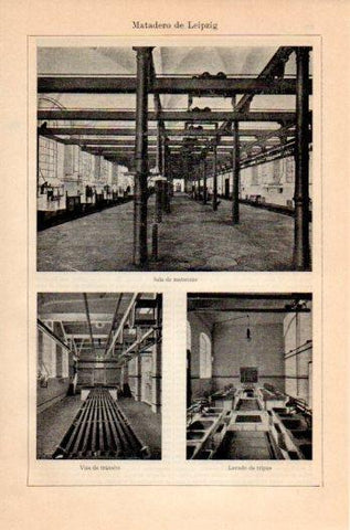 LAMINA V41555: Salas del Matadero de Leipzig