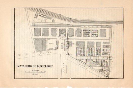 LAMINA V41552: Plano del Matadero de Dusseldorf, Alemania