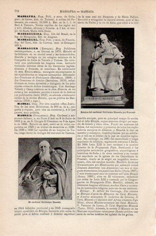LAMINA V41548: Cardenal Guillermo Massaia