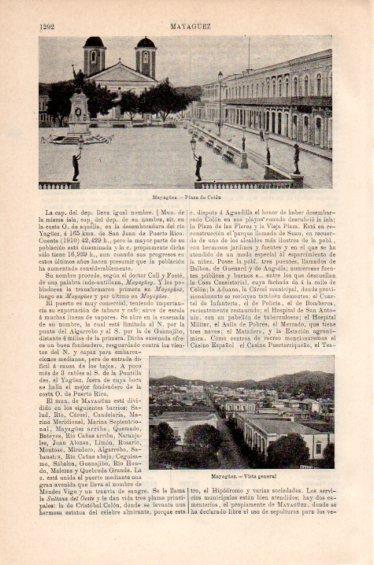 LAMINA V41599: Plaza de Colon en Mayaguez, Puerto Rico