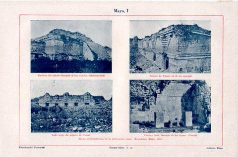 LAMINA V41598: Restos de la civilizacion maya hallados por la Expedicion Rubio en 1915