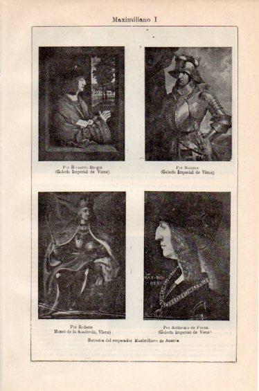 LAMINA V41593: Retratos de Maximiliano I